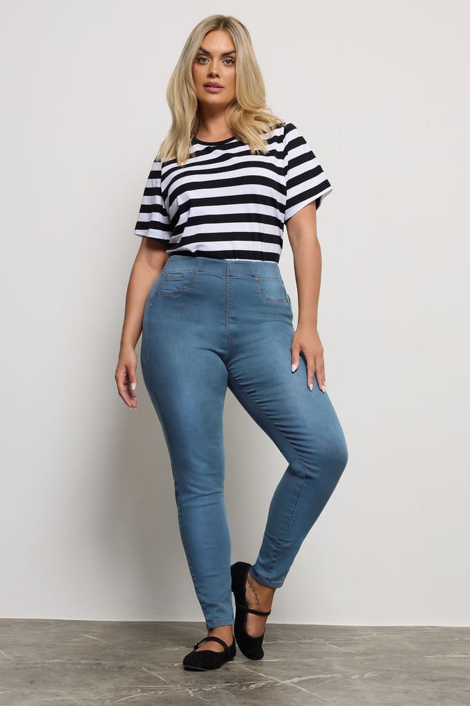 Yours For Good Lola Shaper Jegging In Midblauw Size 54