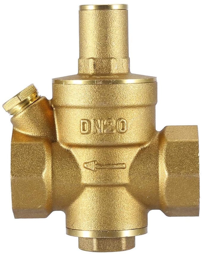Dailygoods- Drukreduceerventiel DN20 3/4" - Verstelbaar - Messing - Corrosiebestendig - Max. druk 1,6 MPa - Afmeting 65*82 mm - Drukregulator