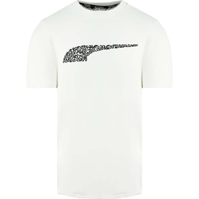 Puma x Mr. Doodle Korte Mouw Crew Neck Wit Heren T-shirt 530650 02