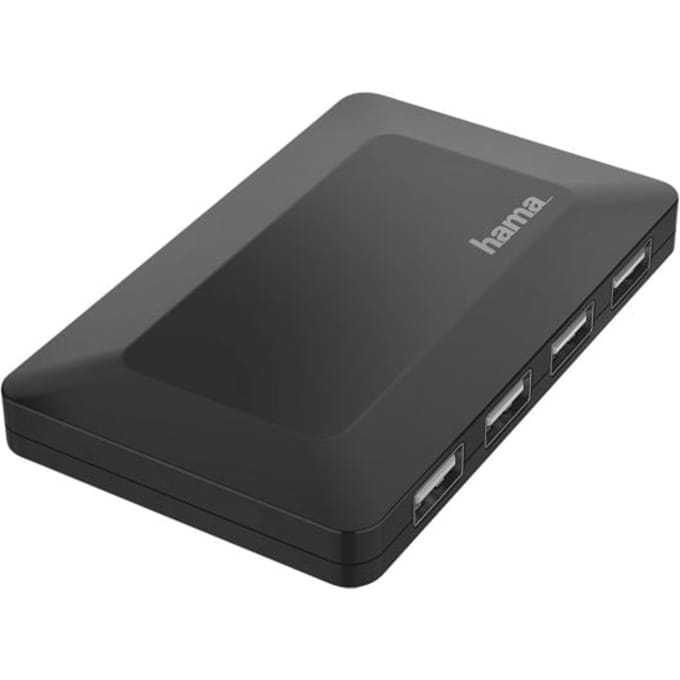Hama USB hub 4 Ports USB 2.0 480 Mbit/s incl. Cable and Stroom Supply Unit USB hub - 4 - Zwart