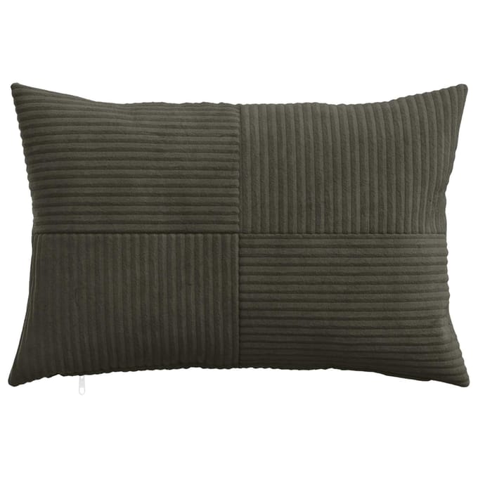vidaXL - Kussensloop - 2 - pcs - ALMELO - Antracietkleurig - 50 - x - 75 - cm - corduroy