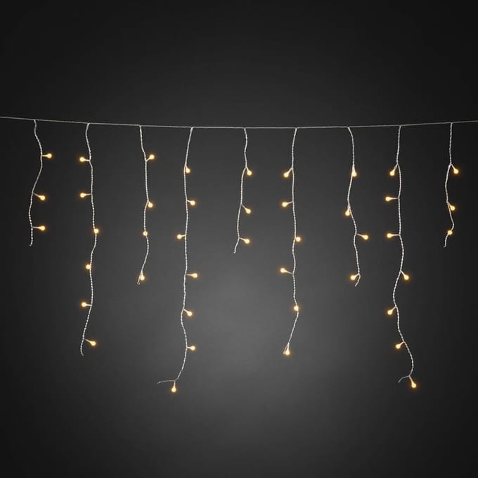 Konstsmide Christmas LED lichtgordijn ijsregen amber transp. 5m