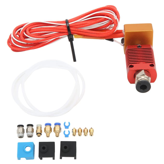 Geassembleerde Hotend Kit voor Ender 3 met Pneumatische Koppelingen Thermistor Verwarmingselement MK8 Nozzle black