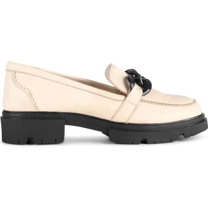 PS Poelman - maat 40- SOPHIE Dames Loafers met ketting - Crème