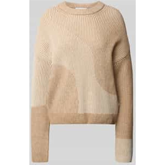 Loose fit gebreide pullover van een mix van wol en katoen, model 'MAYRAA VANISE'