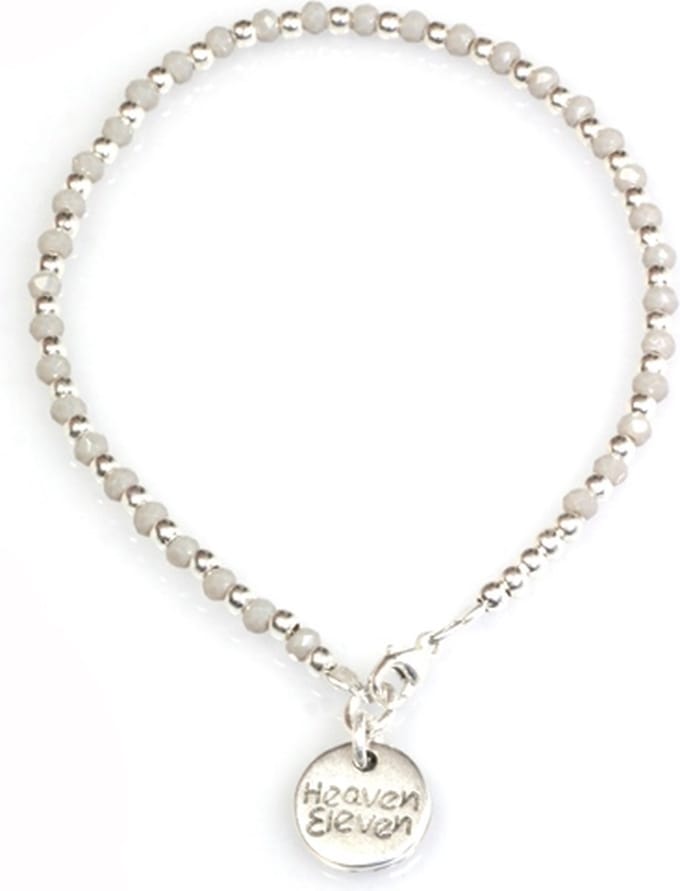 Heaven Eleven - 925 Zilver - grijze kralen