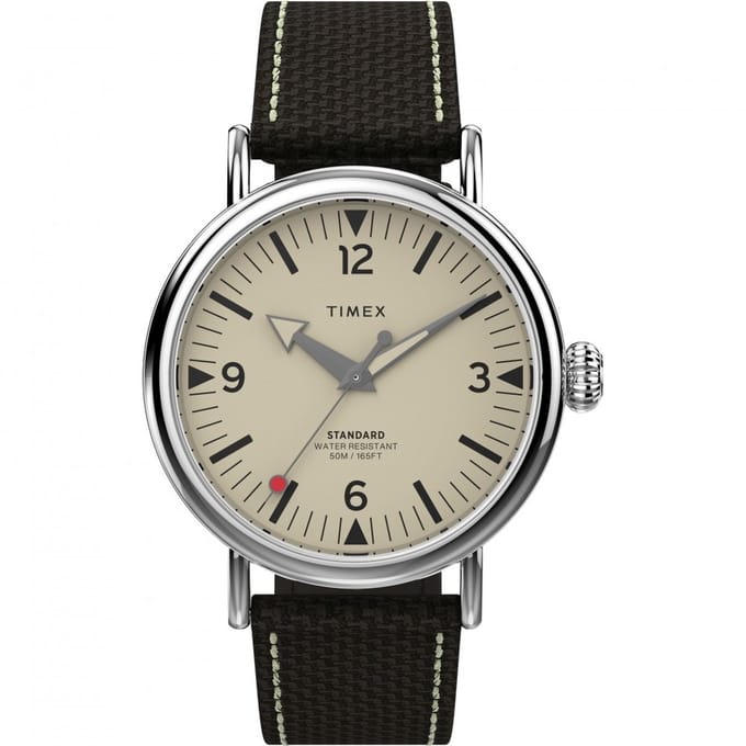 Timex Standard TW2V44100 Horloge - Textiel - Bruin - Ø 39 mm