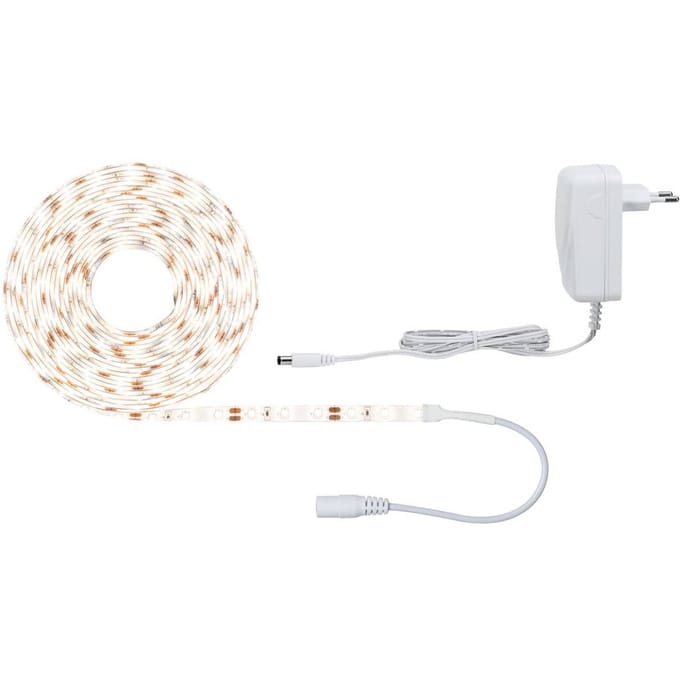 Paulmann SimpLED LED Strip 5 Meter Warm Wit 3000K - Plug & Play Set - 11W - 300 lm/m - 60 LEDs/m - Voor Binnen - Gecoat