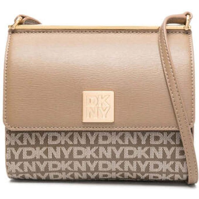 DKNY Schoudertas Mona Flap Crossbody Bag Chino / Shitake Lichtbruin