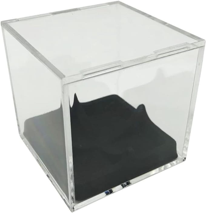 Display Box - Vitrine Honkbal - Collectie Tonen - Ingebouwde Standaard - 8x8cm - Zwart