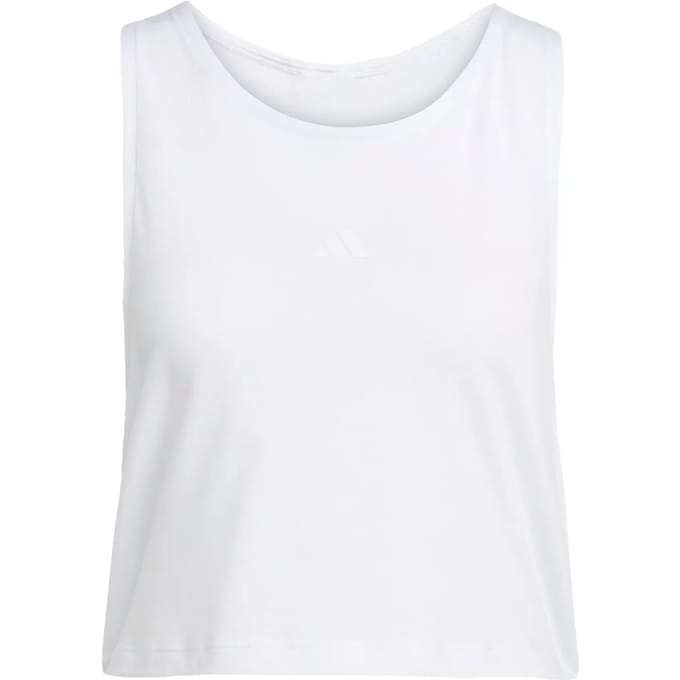 Adidas Performance Essentials Korte Yogatanktop - Dames - Wit