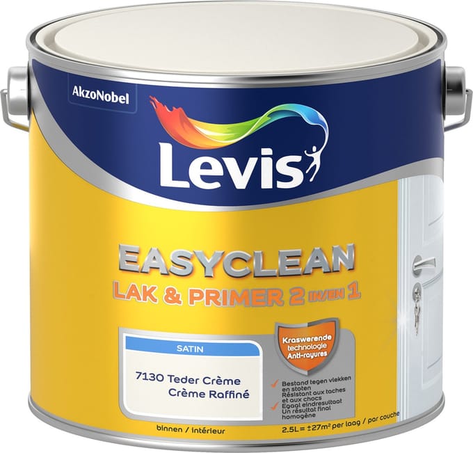 Levis - Easyclean Lak & Primer 2-In-1 - Teder Crème - 2,5 L