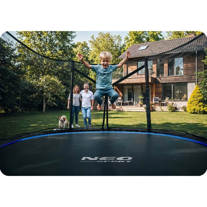 Neo-Sport Serie - Tuintrampoline - 374cm - Met Drabinka - Weerbestendig