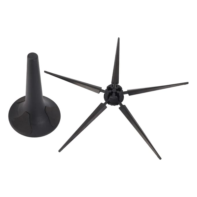 Trompet Standaard Houder Metaal Opvouwbaar 5-potig Afneembaar Antislip Fluit Standaard Instrument Houder black