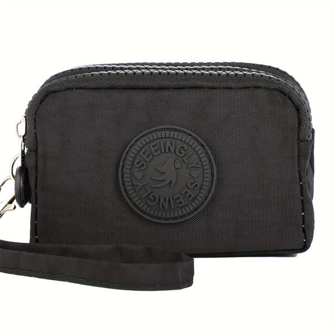1 st Mini Portemonnee Grensoverschrijdend Cadeau Eenvoudige Sleutelhanger Nylon Ritssluiting Portemonnee roze