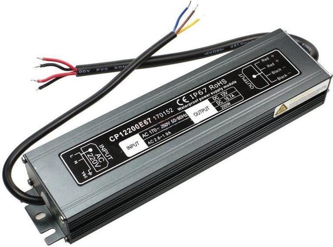 LED voeding - 200W - 16,7A - IP67 - WATERPROOF - 12V