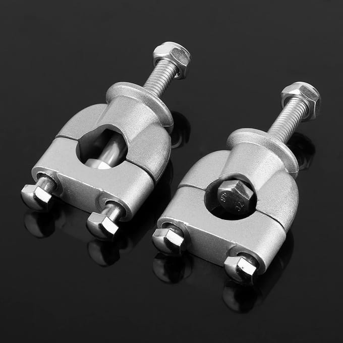 1 Paar 78  22mm Zilver Stuurbevestiging Montage Verhoger Klem Voor ATV Motorfiets white