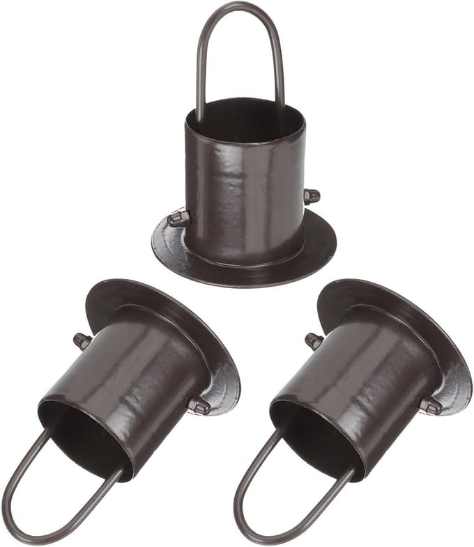 Regenketting Adapter - Dakgoot Fitting - Waterafvoer Optimaliseren - Weerbestendige Constructie - 3 Stuks - Koffie
