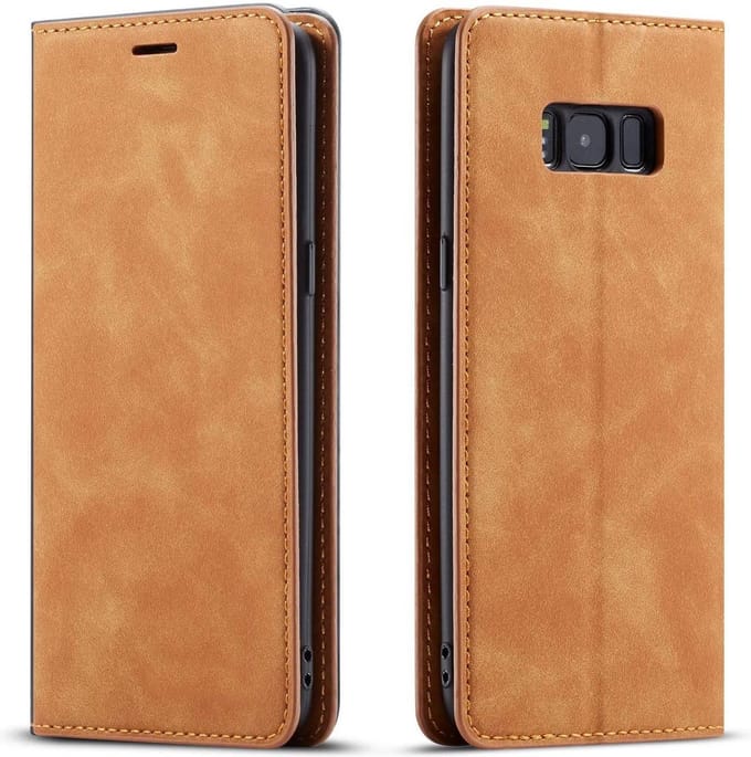 Geschikt voor Samsung Galaxy S8 Plus Bookcase | Bruin | Pasjeshouder | Portemonnee hoesje