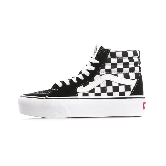 Sk8-hi Platform 2 Dambord/echt witte dameshoge schoen