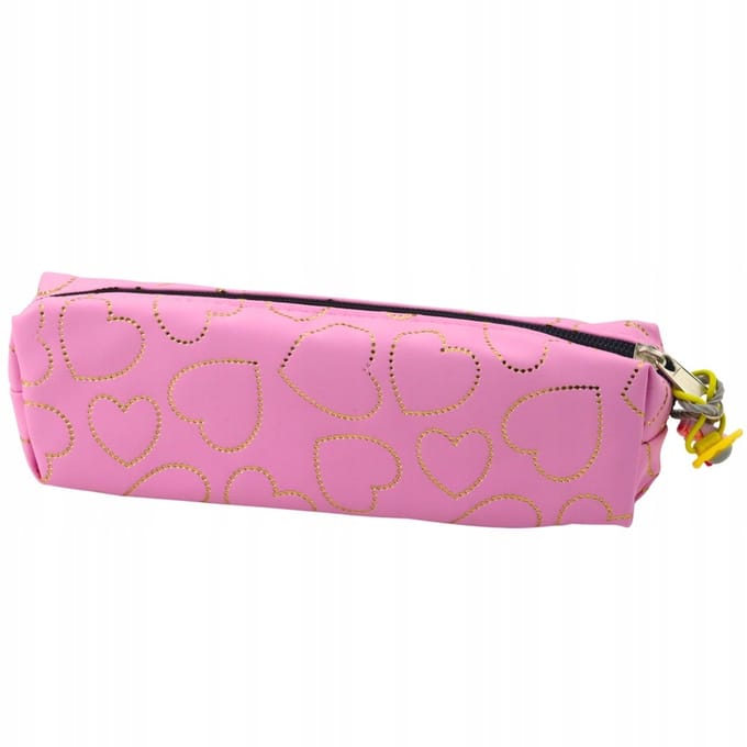 Etui Roze Gouden Hartjes - 20x6,5 cm