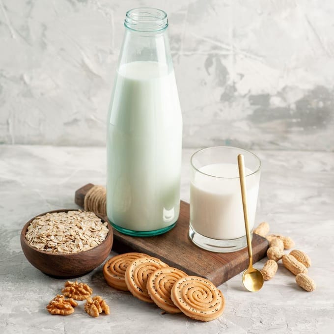 Orion Group Melkflessen Glas 1 liter - 6 stuks - met schroefdop - transparant