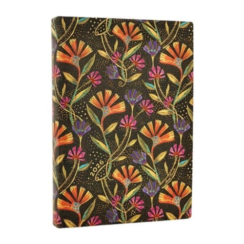 Paperblanks 2026 day planner wild flowers, 12 maanden, flexi midi