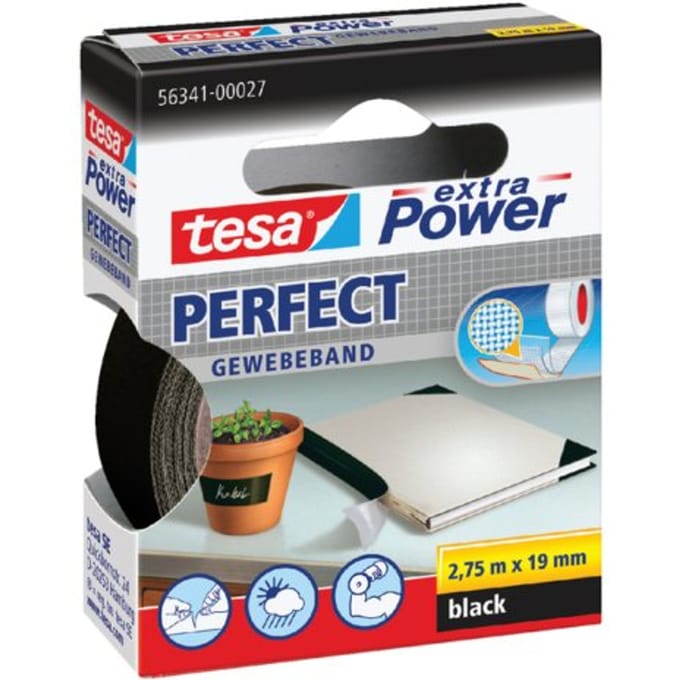 Textieltape tesa® extra Power Perfect 2.75mx19mm zwart