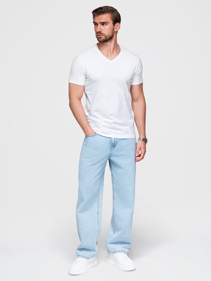 OMBRE T-shirt - Katoen - Korte Mouw - Effen Wit M