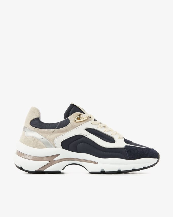VIA VAI Vesper Macey Sneakers Dames - Leer,Su�de,Textiel - Blauw