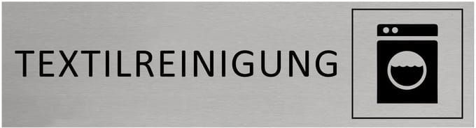 CombiCraft Aluminium Deurbordje "Textilreinigung " 165x45mm met tape