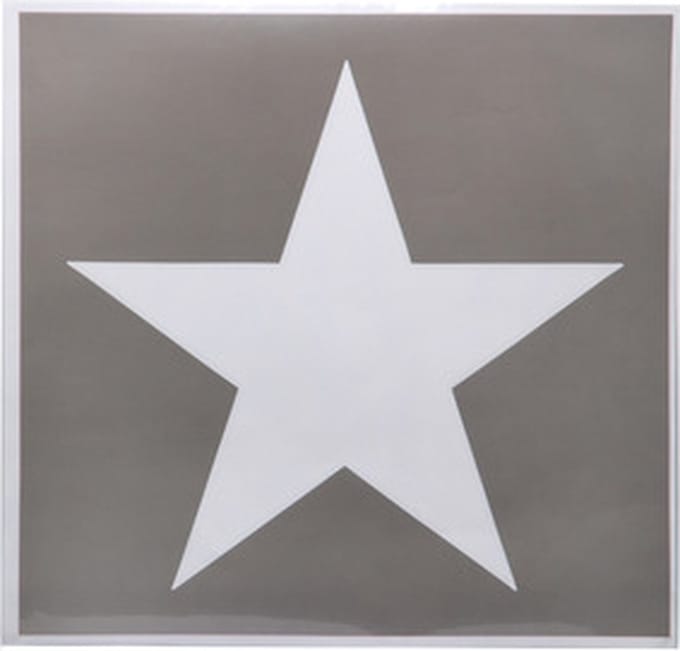 Sjabloon sticker US star klein