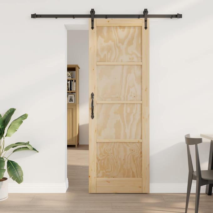 vidaXL - Schuifdeur - ORKDAL - 73,5 - x - 211 - cm - Massief - grenenhout