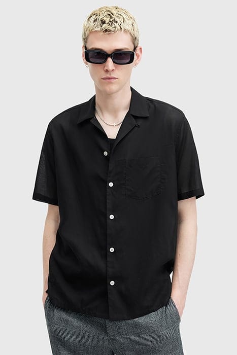 AllSaints Forge Shirt Faded Black Größe: M | Casual hemden Outlet | Herren | Schwarz