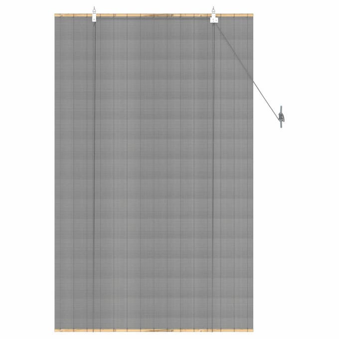 vidaXL - Rolgordijn - Grijs - 100 - x - 160 - cm - Bamboe