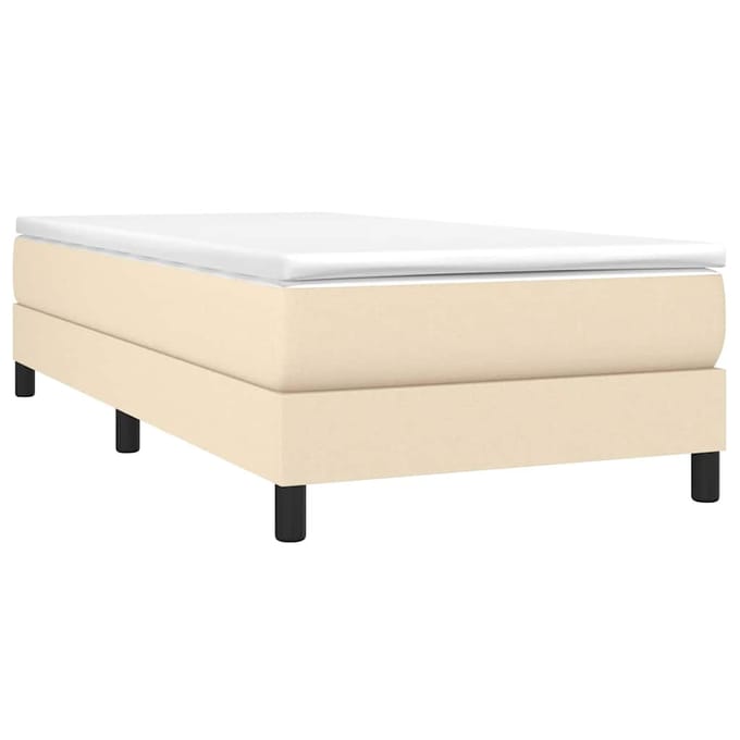 vidaXL - Boxspring - bed - 80x200 - cm - stof - crèmekleurig