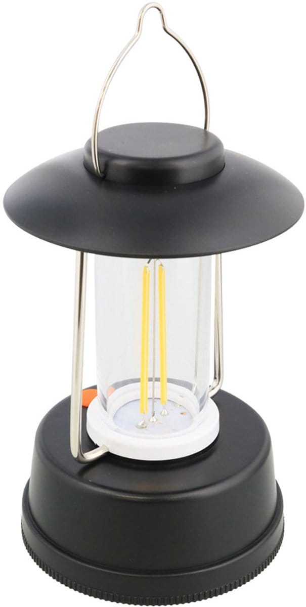 Redcliffs Campinglamp - LED Lantaarn - 2 lichtstanden - ophangbaar - zwart - 8 x 8 x 12 cm