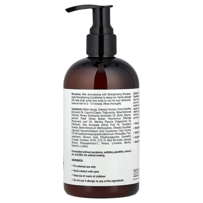 Schoonheid, Versterkende Conditioner, Biotine, Rozemarijn Munt, 355ml(12 fl oz) black