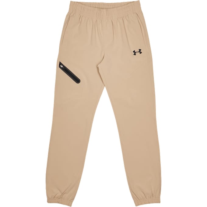 Under Armour Unstoppable Wvn Broeken Kinder - Beige - Maat 149 - 160 CM - Poly Woven