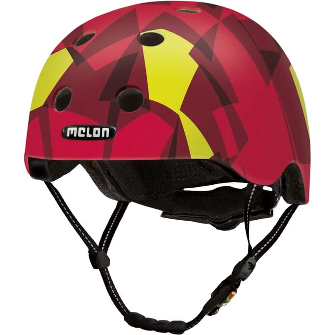 Partychimp Urban Active Fietshelm Rood/geel Maat 46 - 52 Cm