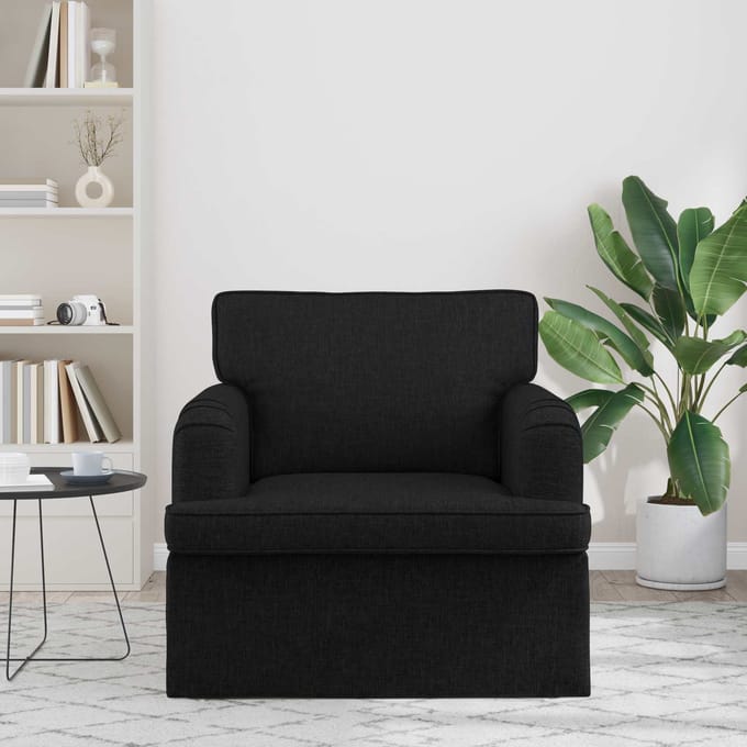 vidaXL - Bank - Zwart - 84 - x - 80 - x - 85 - cm - Stof