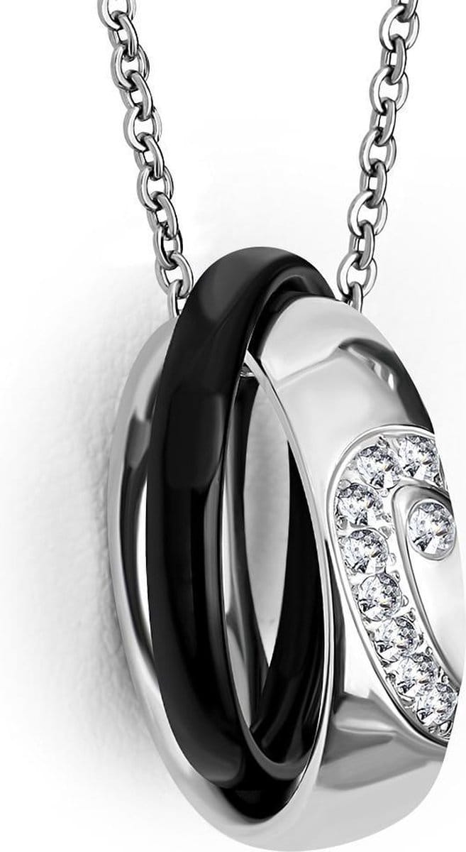 Amanto Ketting Delano - 316L Staal - Keramiek - 20x8mm - 45cm
