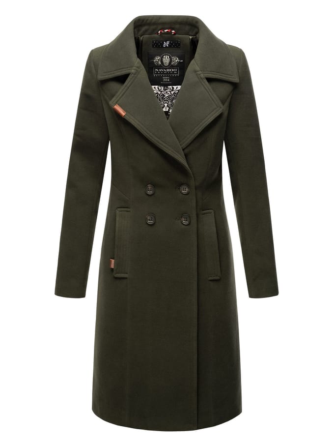 Navahoo Dames Trenchcoat Wooly – Premium Wintermantel met Elegante Pasvorm