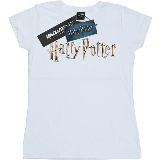 Harry Potter Dames/Dames T-shirt Katoen met Logo in Kleur (Wit)