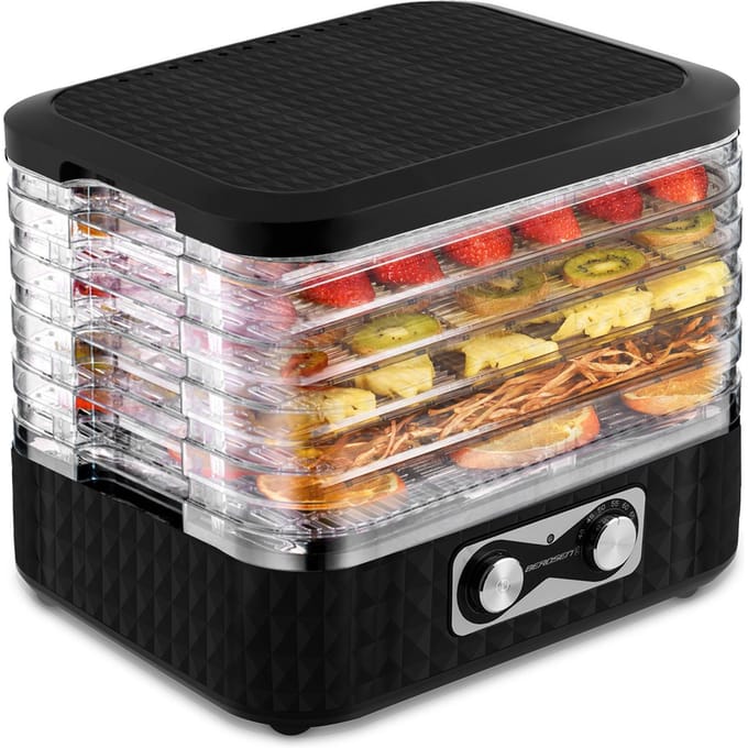 Berdsen BD-692 - Voedseldroger - Zwarte - 10L - 5 Tacken