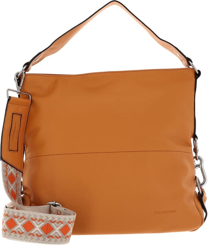 FREDsBRUDER Leren Schoudertas Sha Na Na Hobo Bag II Melon Oranje
