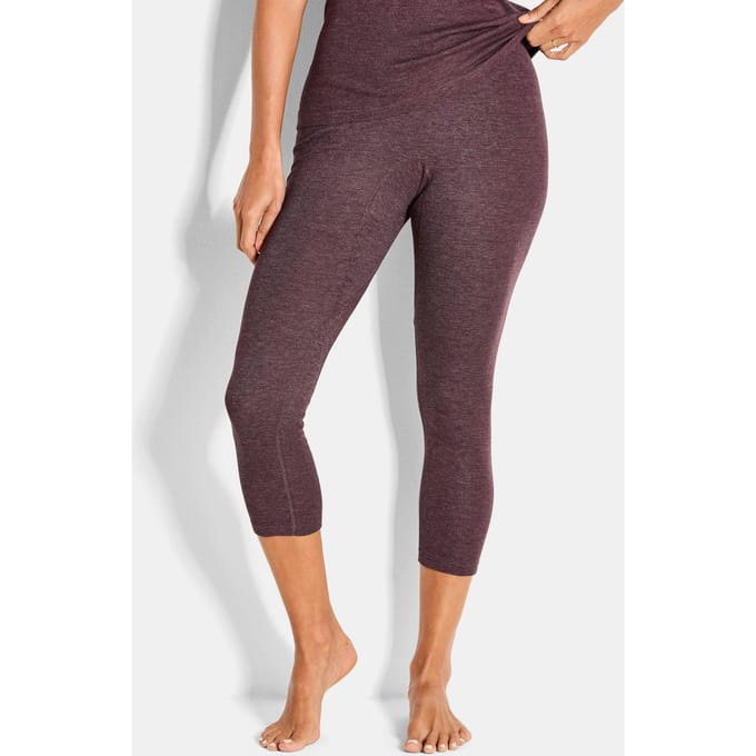3/4-thermolegging - bordeaux / gemêl. - Gr. 44 van Goldner Fashion