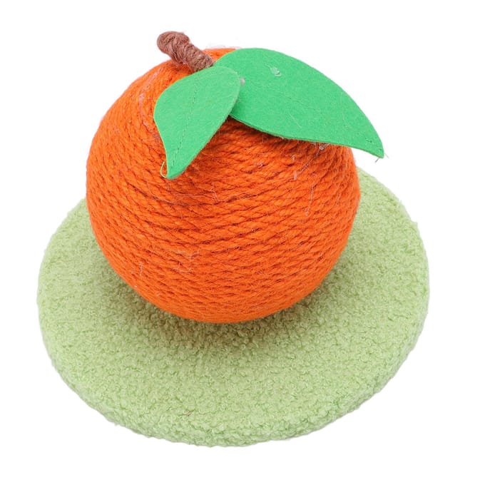Oranje Kattenkrabpaal Interactieve Leuke Kattenkrabber met Krabplank Multifunctionele Kat beige