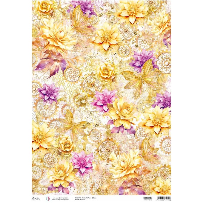 Motief strozijde "Ethereal - Bloemen en Rozetten"