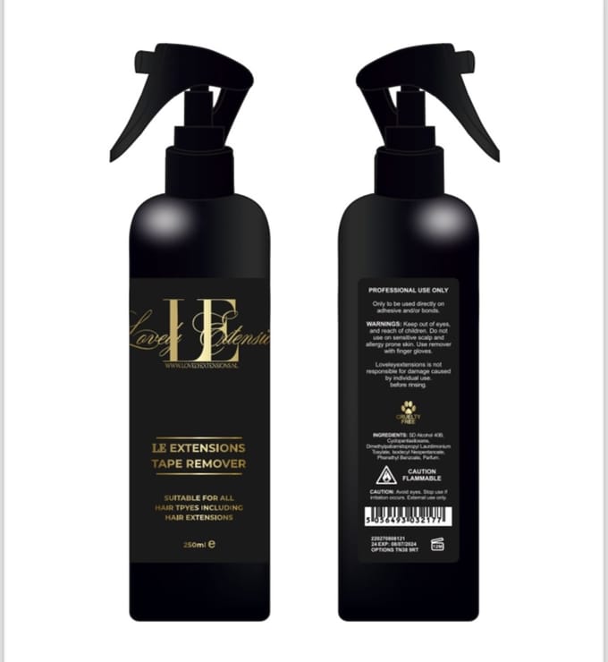 LE Extensions Tape remover - 250ml - Hairextensions - Tape - Extensions - Remover - Haarextensions - Tapeextensionsremover